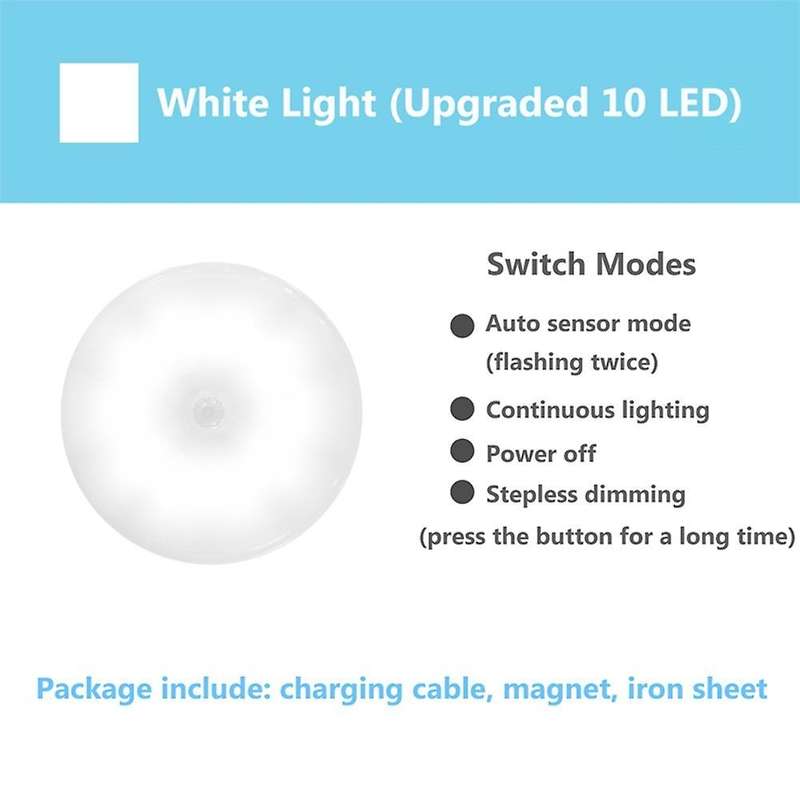 Led Night Light for Cabinet Light Wireless Closet Light -white