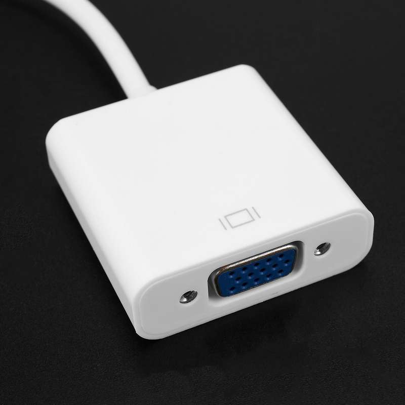 For Macbook Air Pro Imac Mac Mini Dp to Vga Cable Adapter 1080p White