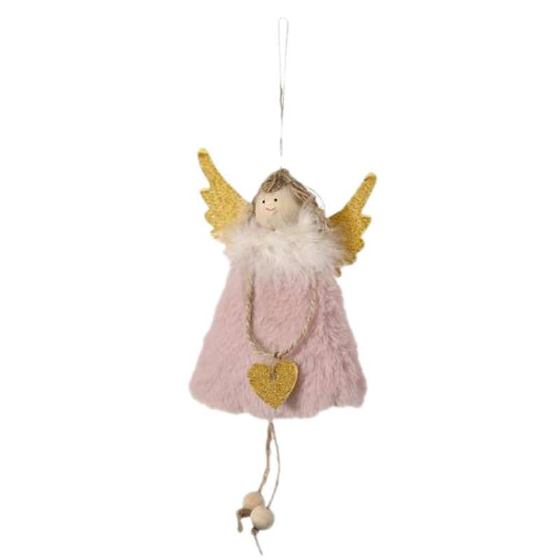Christmas Angel Doll Hanging Ornaments Xmas Tree Decor Pink