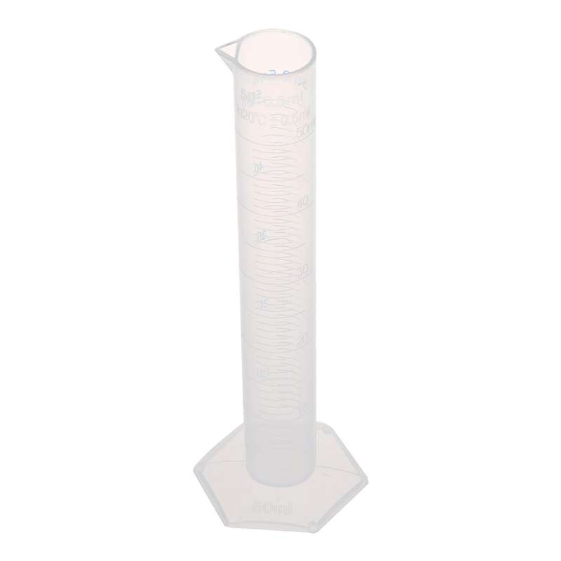 2x Height Of 17cm Graduated Cylinder 50ml Plastic