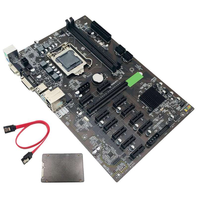 B250 Btc Mining Motherboard with 120g Ssd+sata Cable Lga 1151