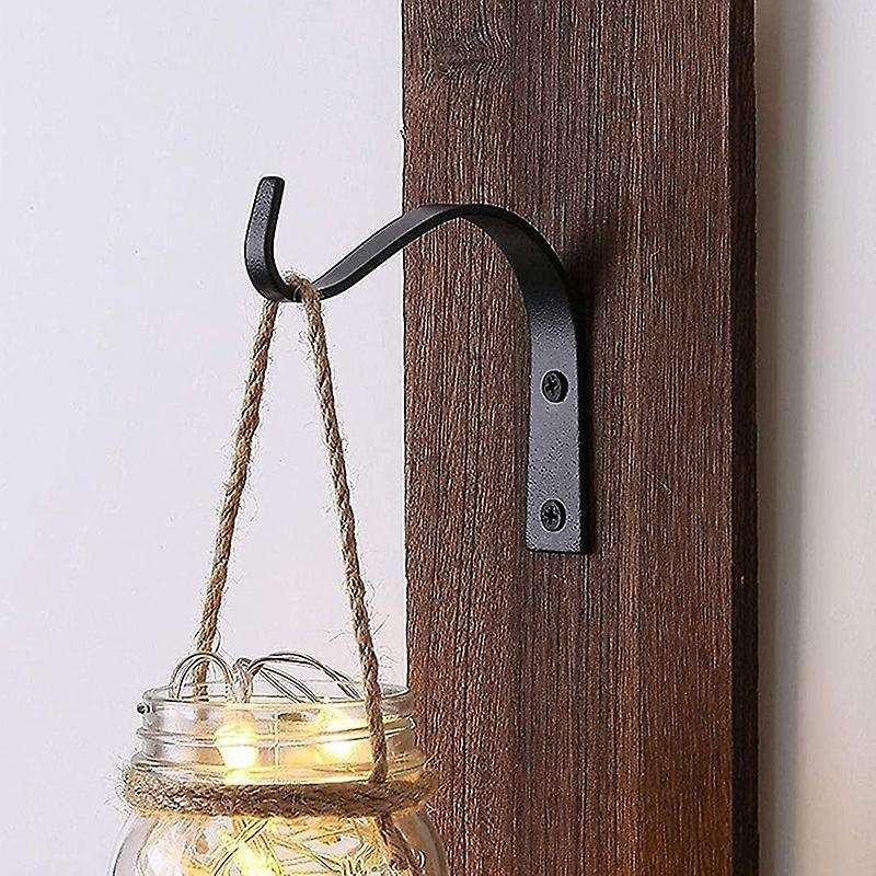 4.5inch S Shape Wall Hanging Flower Pot Bracket Hook Iron Black