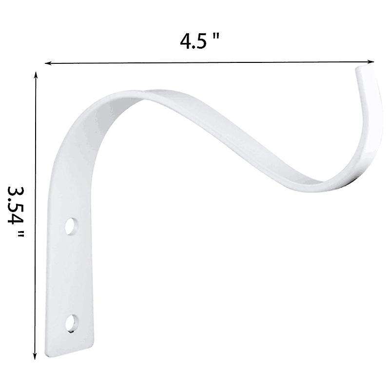 4.5inch S Shape Wall Hanging Flower Pot Bracket Hook Iron Black