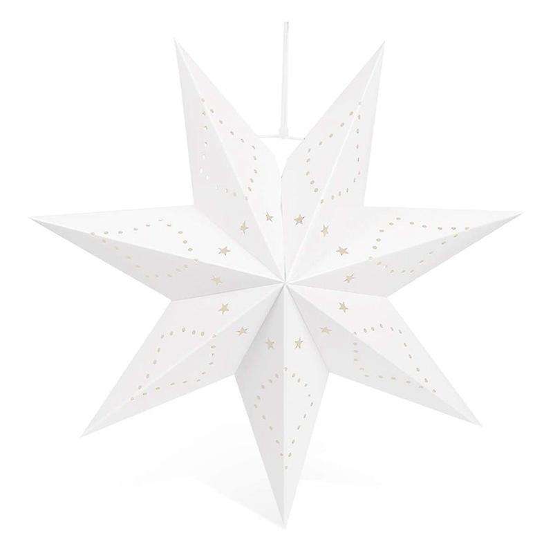 Hanging Paper 7 Pointed Star Lantern, Christmas Hanging Decorations