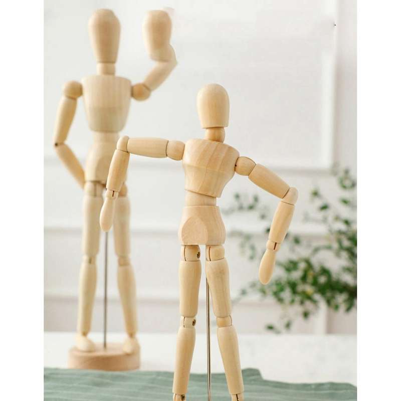 Adjustable Wooden Doll Ornaments Creative Ornaments Home -mini