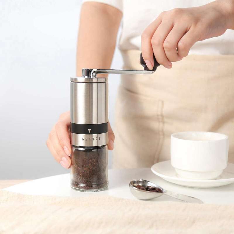 Manual Coffee Grinder - Hand Coffee Mill with Ceramic Burrs