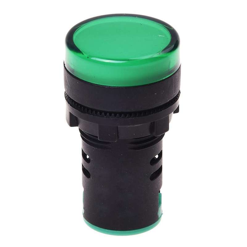 Panel Mount Green Pilot Light Signal Indicator Lamp Ac Dc 24v