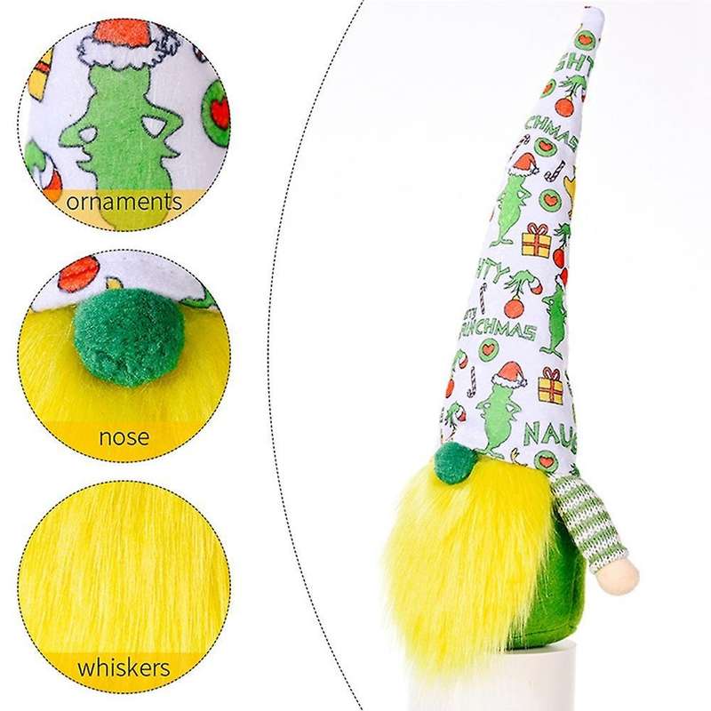 Gnome Plush Doll for Christmas Decorations Xmas Party Table Decor, B