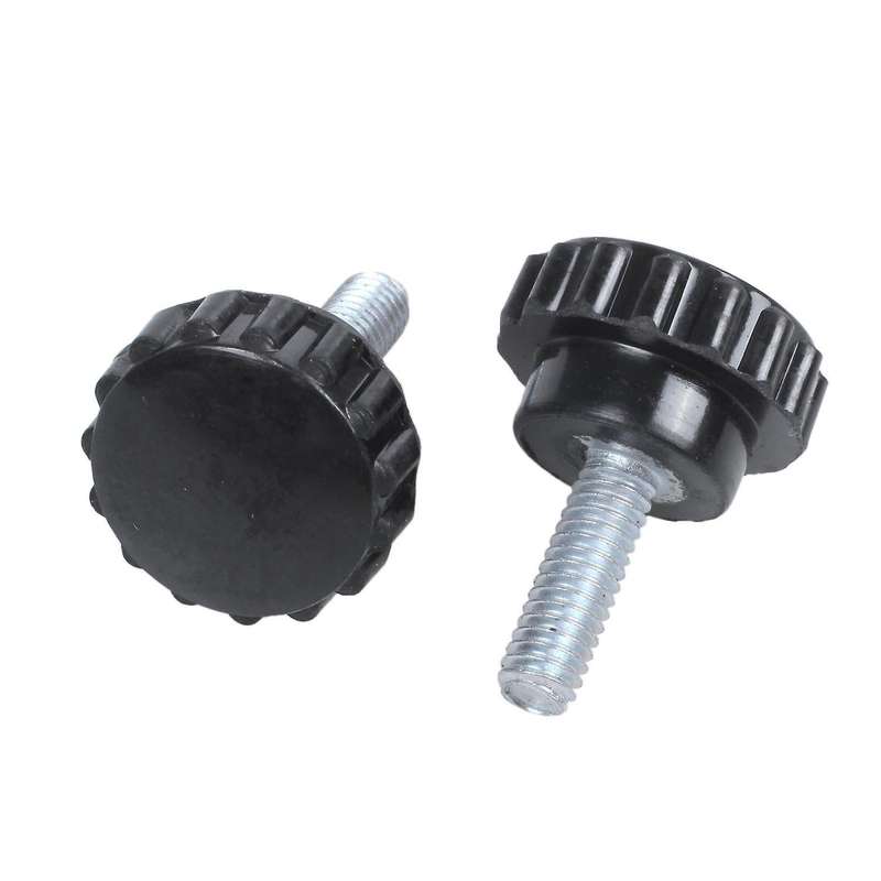 6 Pcs M4x10 Threaded Knurled Thumbscrew Grip Knobs Thumb Screw