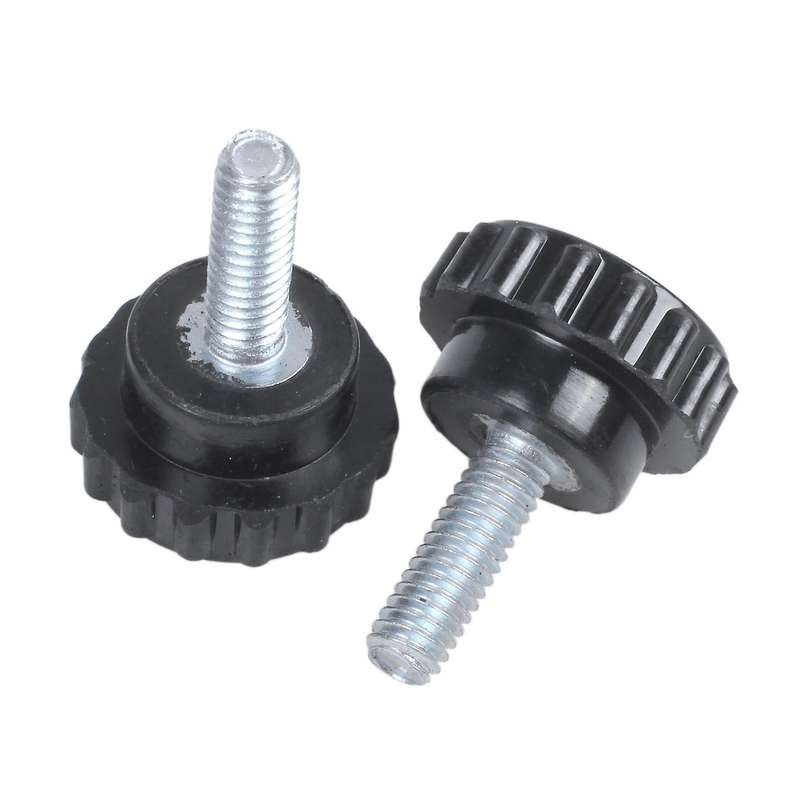 6 Pcs M4x10 Threaded Knurled Thumbscrew Grip Knobs Thumb Screw