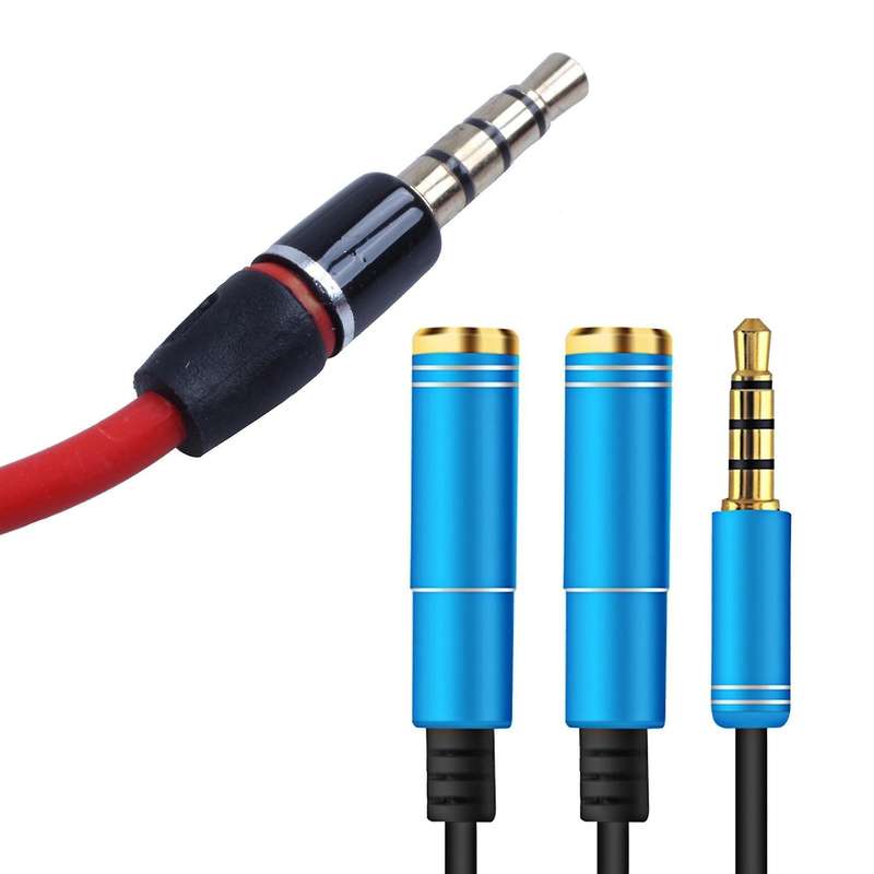 U Shape 3.5mm Splitter for Audio Headphone and Mic + 3.5mm