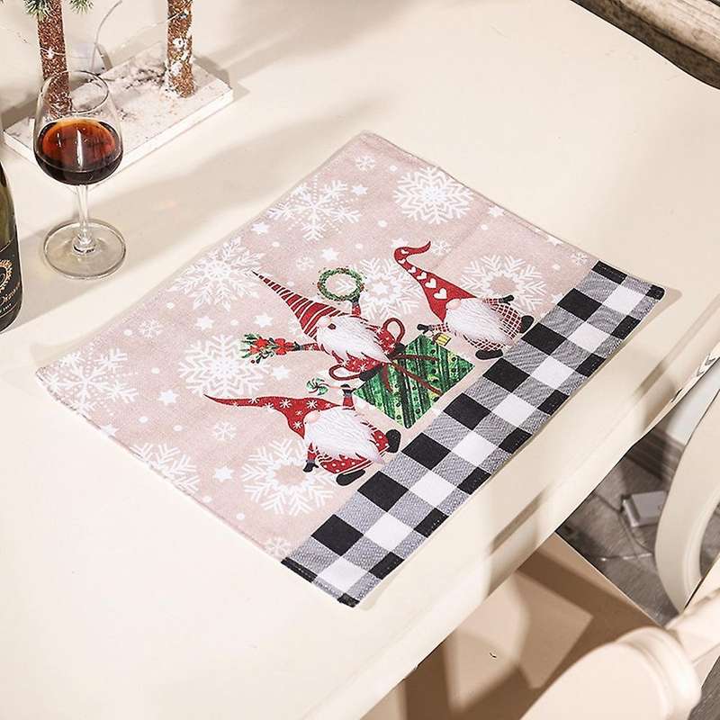 Christmas Decoration Creative Lovely Forest Man Dining Table Mat ,a