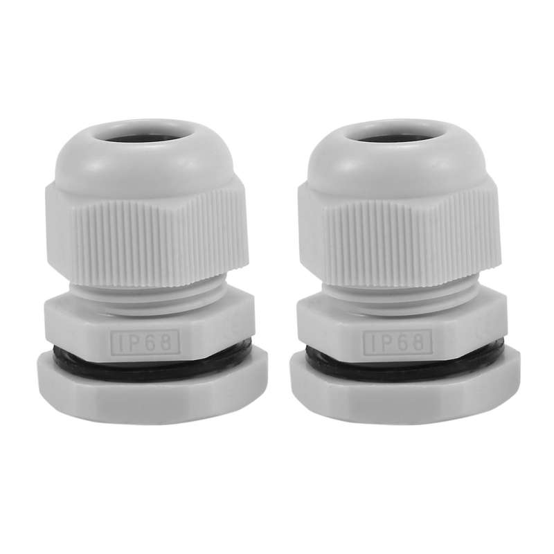 5 X M20 20mm Whitewaterproof Compression Cable Stuffing Gland Lock