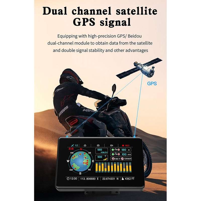 Hud C20-m Head Up Display Auto Car Gps Speedometer for Motorcycle Acc