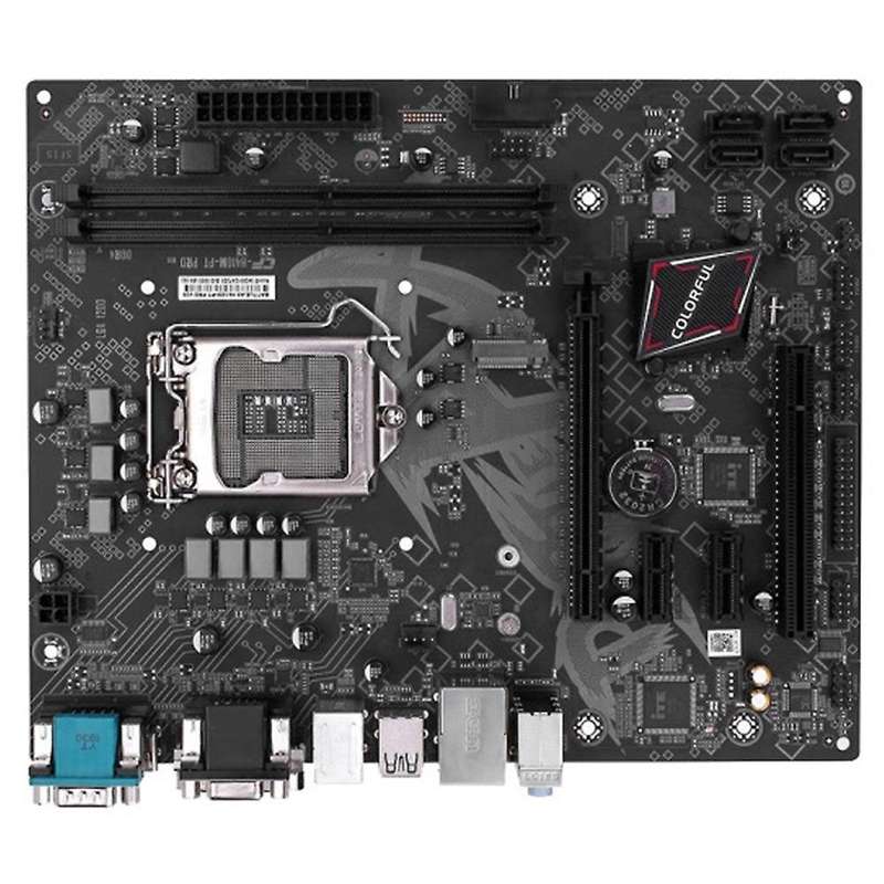 Colorful Motherboard Dual Channel for Intel Lga 1200 Interface Coffee