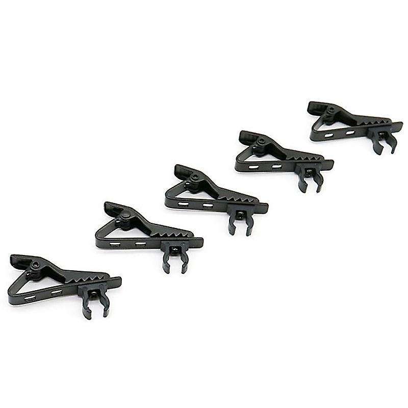 5pcs Microphone Iron Clip Tie C-type Mic Lapel Microphone Accessories