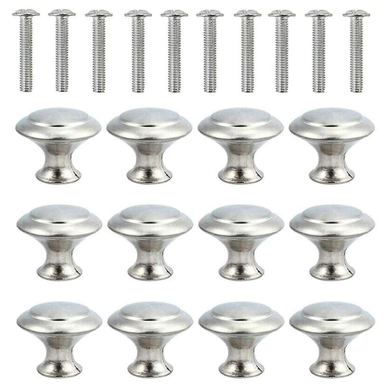 12pcs Stainless Steel Drawer Knobs Doorknobs Pull Handle