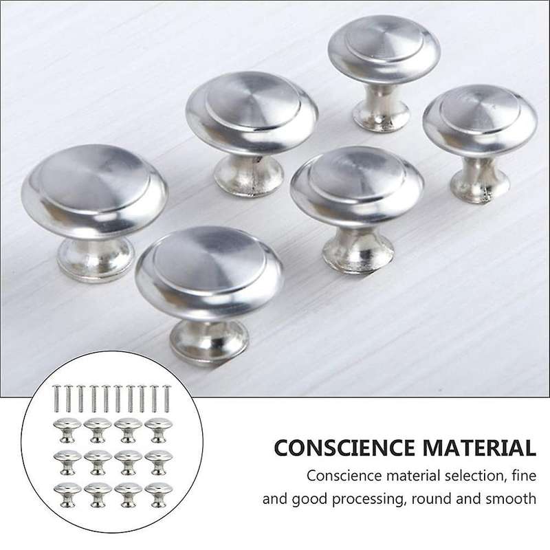 12pcs Stainless Steel Drawer Knobs Doorknobs Pull Handle