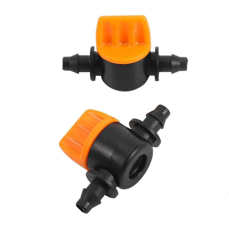 Mini Valve with 4/7mm Hose Irrigation Water Flow Control 10 Pcs