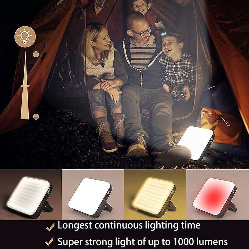 2x Waterproof Led 13500mah Camping Light, with Power Bank Function