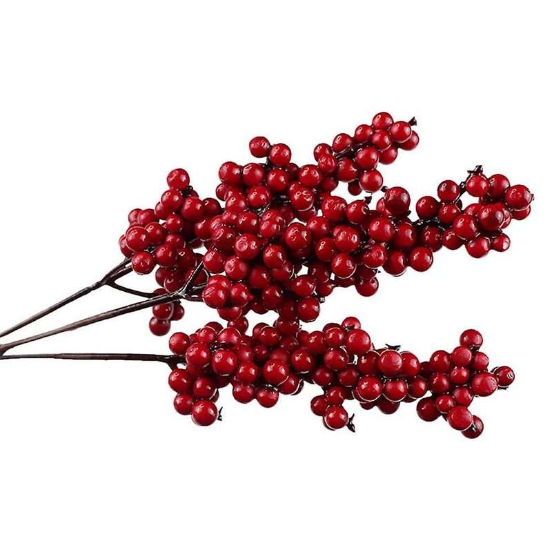 Artificial Red Berries Decorative Branches with Red Berries Branches