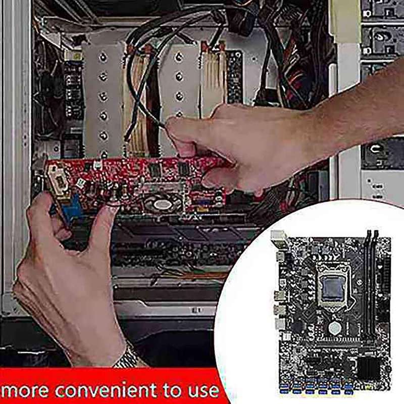 Motherboard with Cpu Thermal Grease 12 Usb to Pci-e Graphics Card