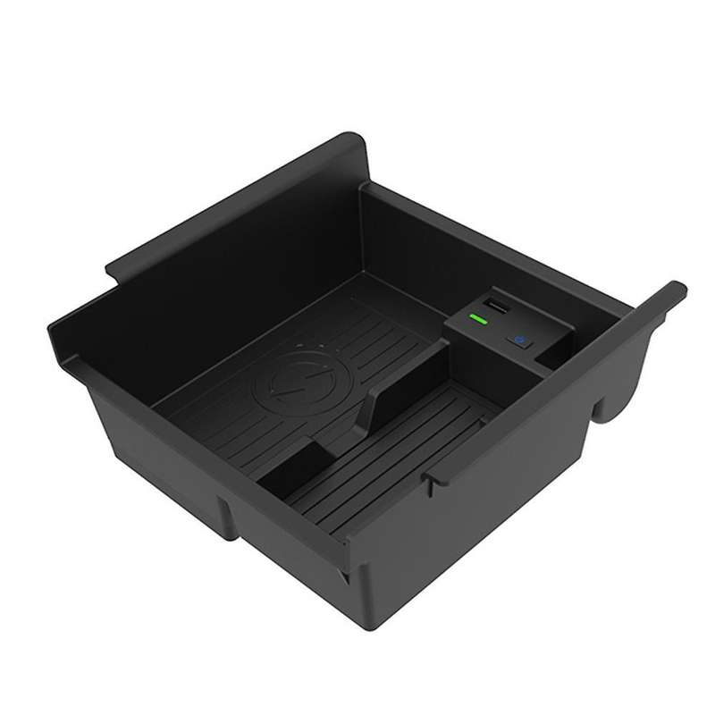 Car Wireless Charger Center Console Organizer Tray