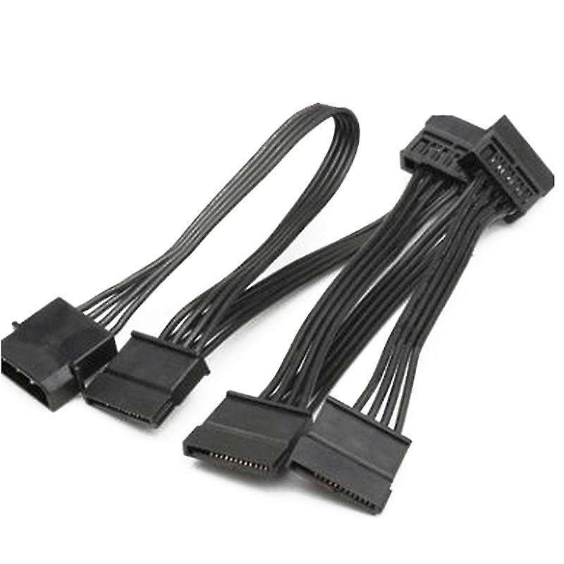 4pin Ide 1 to 5 Sata 15pin Hard Drive Cable for Diy Pc Sever 18awg