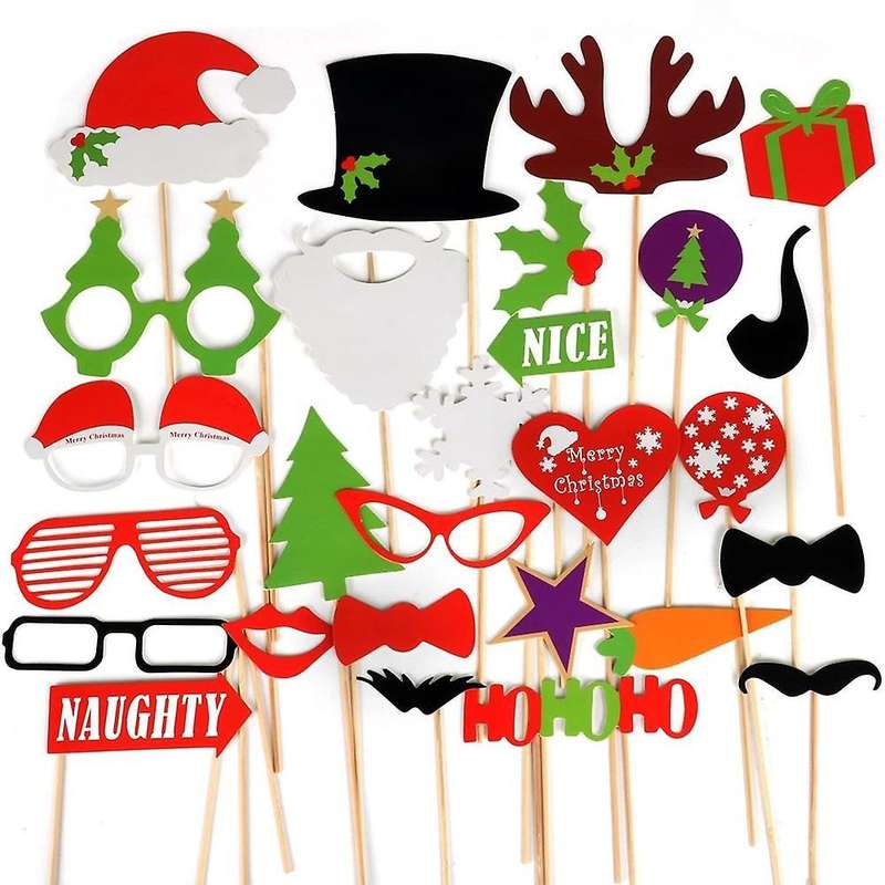 Fun Props for Christmas Parties, Photo Prop, Various Masks