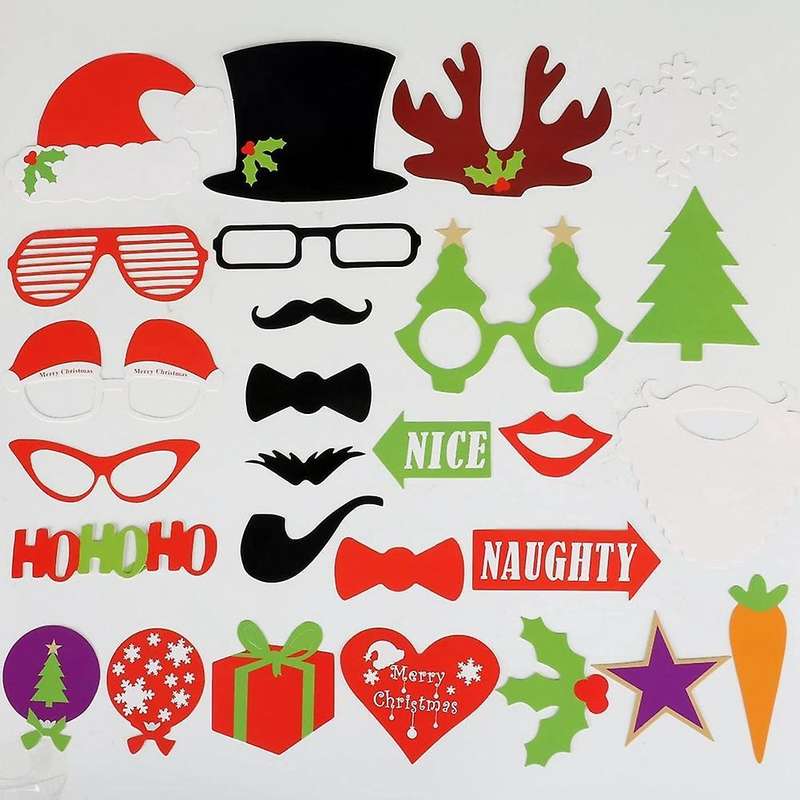 Fun Props for Christmas Parties, Photo Prop, Various Masks