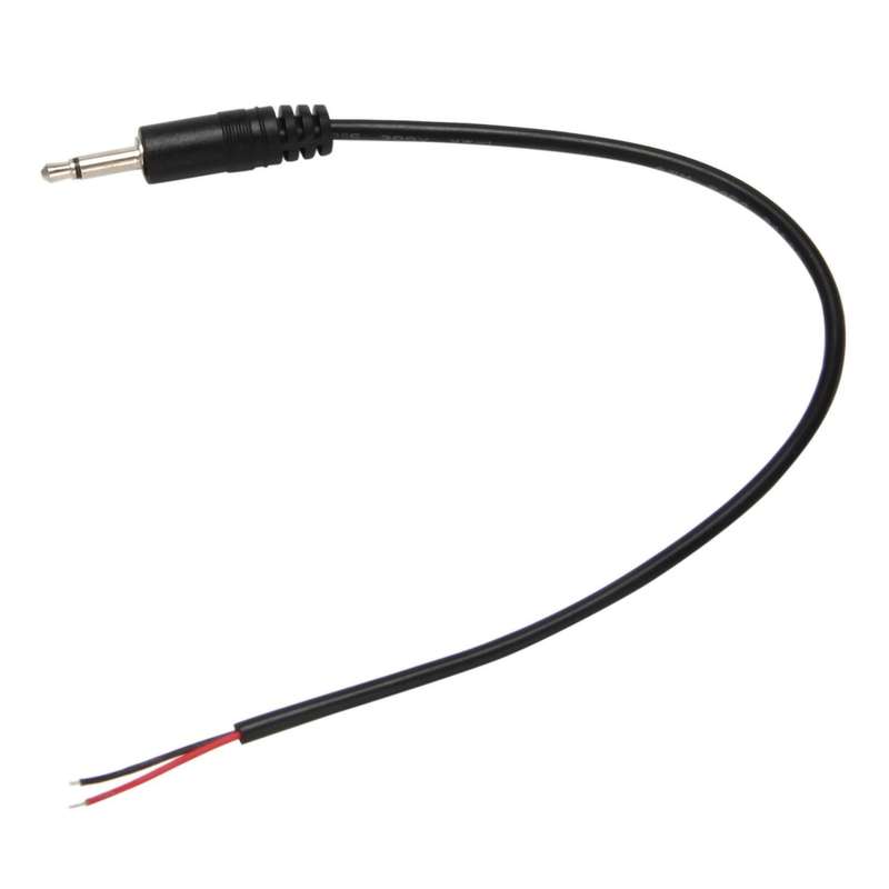 10pcs Male Plug to Bare End Ts 2 Pole Mono 1/8inch 3.5mm Jack Cable