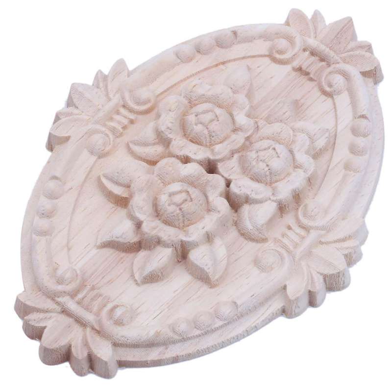 Applique Carving Ornament for Cabinet Furniture Decoration(13x9cm)