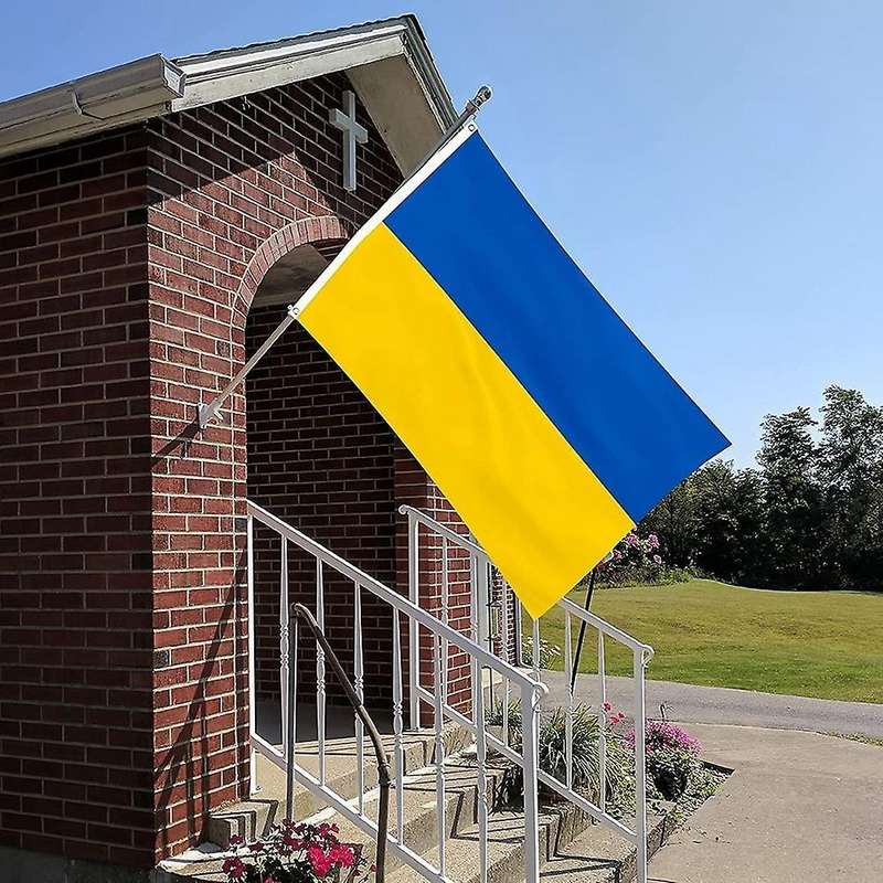 Ukraine National Polyester Flags Outdoor Indoor Decoration Flag 1pcs