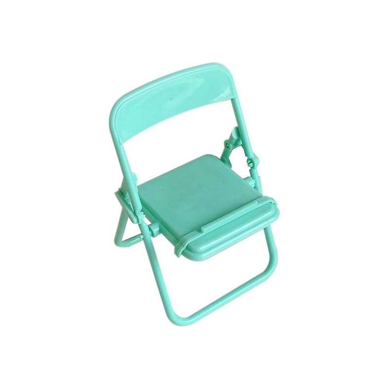 Steve Cute Little Chair Mobile Phone Holder Desk Foldable Green