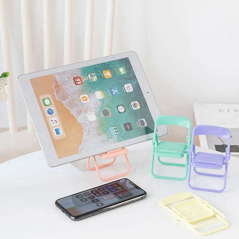 Steve Cute Little Chair Mobile Phone Holder Desk Foldable Green