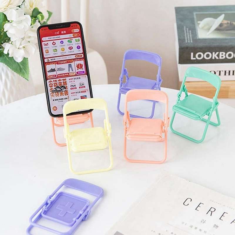 Steve Cute Little Chair Mobile Phone Holder Desk Foldable Green