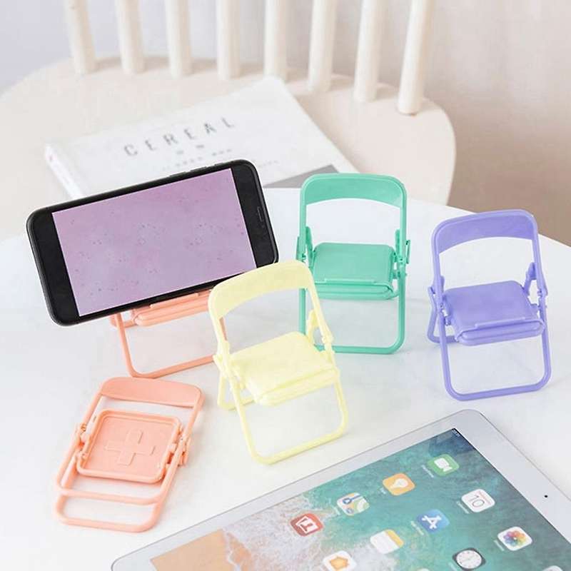Steve Cute Little Chair Mobile Phone Holder Desk Foldable Green