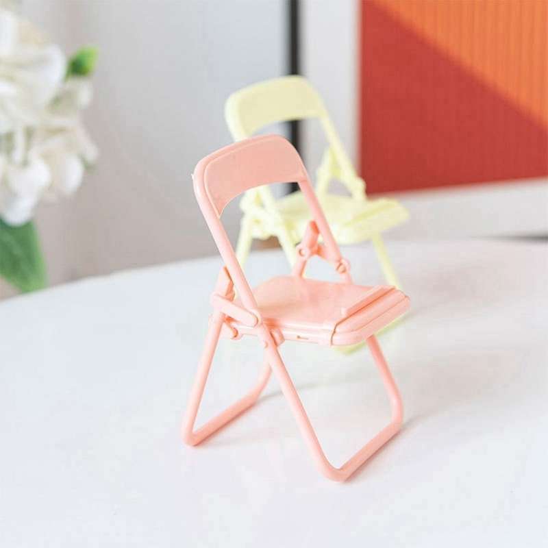 Steve Cute Little Chair Mobile Phone Holder Desk Foldable Green