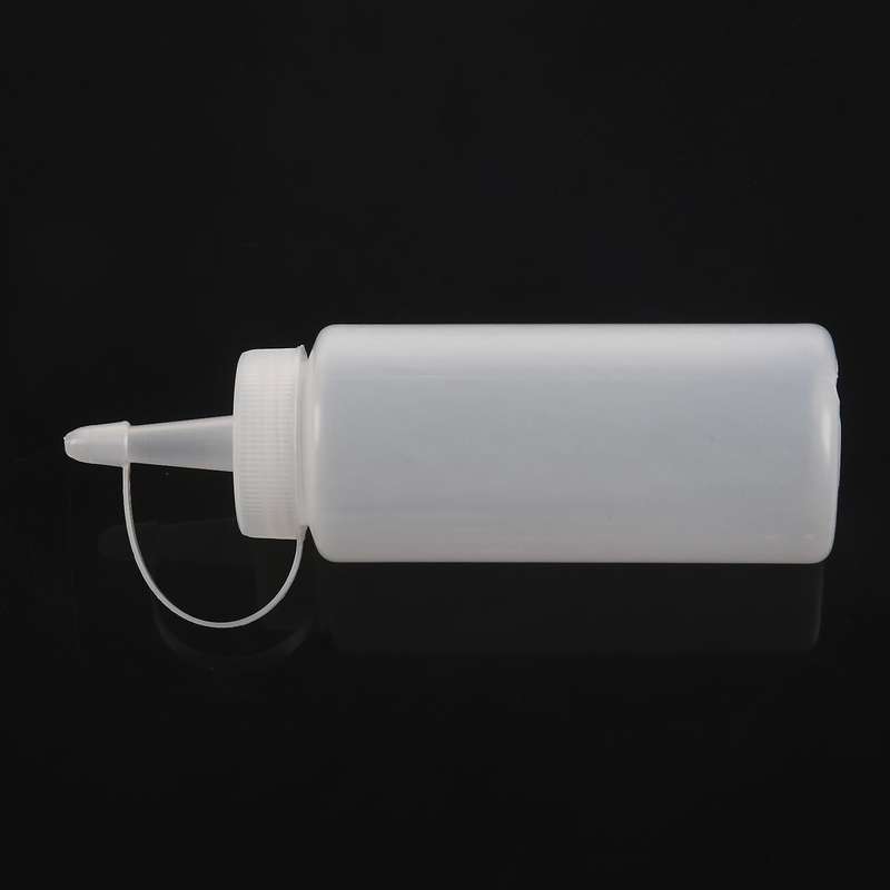 Plastic Squeeze Bottle Condiment Dispenser White 6oz