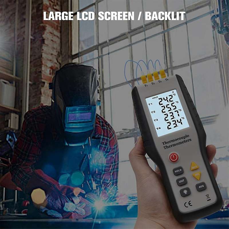 Contact Thermometer Digital Thermocouple Tester C/f Measuring Ht-9815