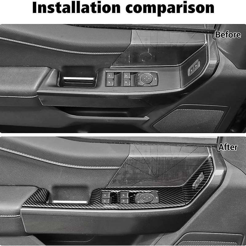 Window Lift Control Panel Interior Trim Switch Panel Carbon Fiber