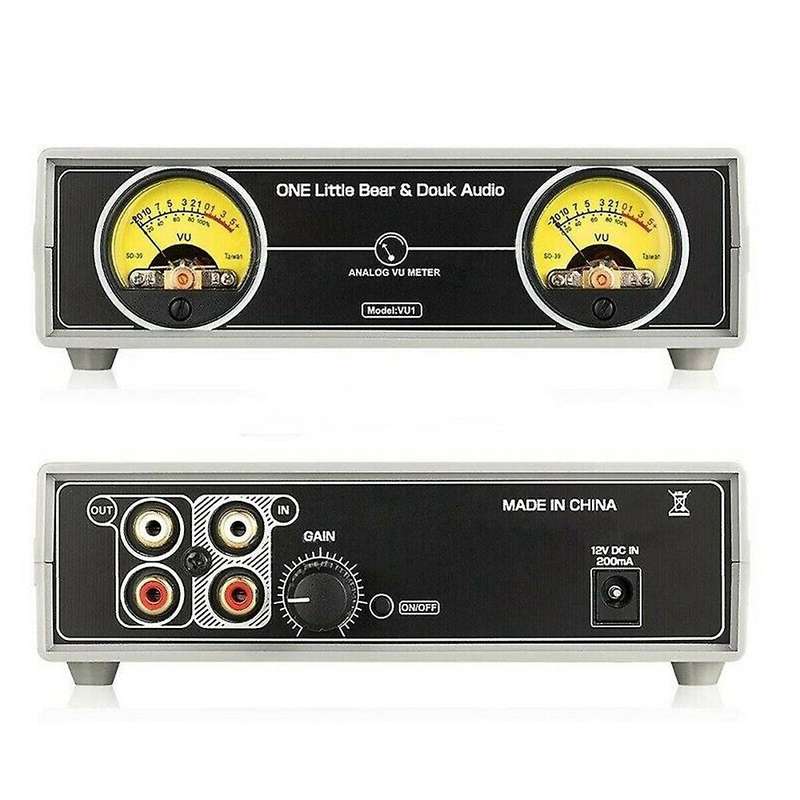Mic+line Dual Analog Vu Meter Db Panel for Power Amplifier,us Plug
