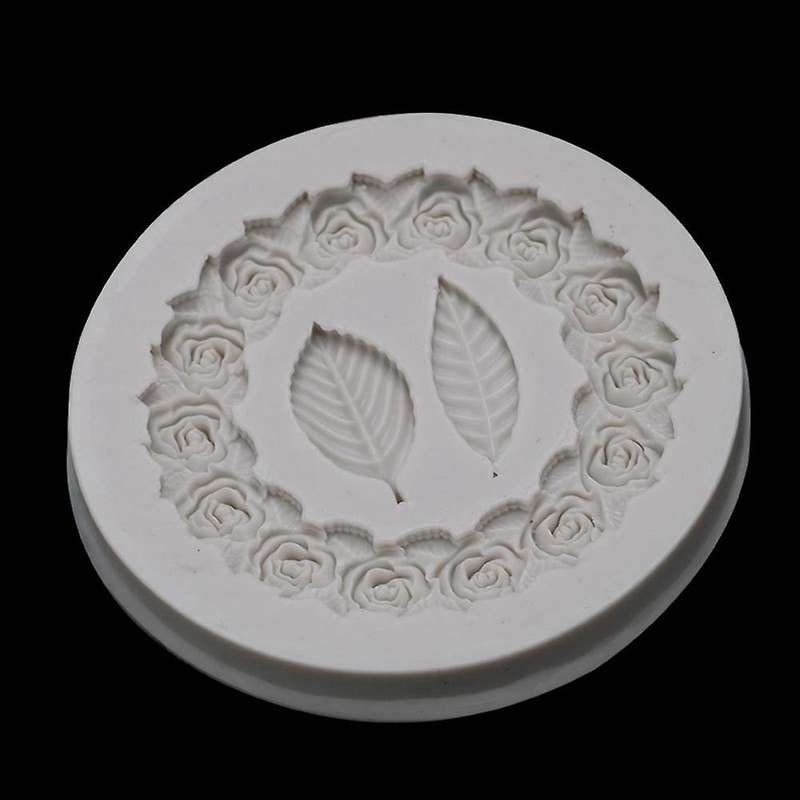 2pcs Rosette Leaves Silicone Mold Cake Diy Sugar Baking Mold