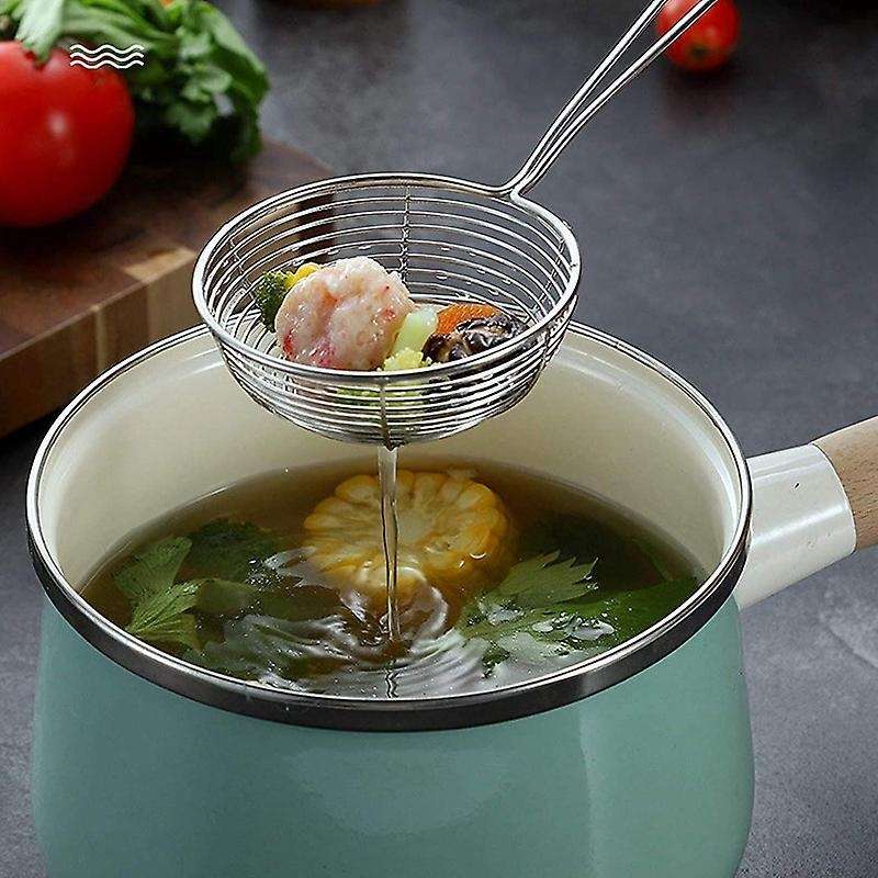 3-piece Set Of Round Hot Pot Spider Skimming Spoon Set, Mesh Spoon