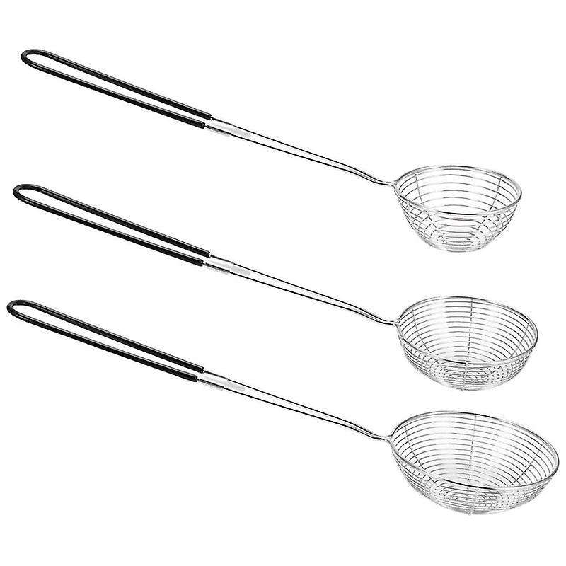 3-piece Set Of Round Hot Pot Spider Skimming Spoon Set, Mesh Spoon