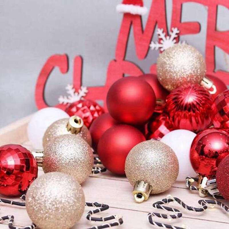 6pcs Christmas Tree Decoration Ball, Hollow Ball,champagne Color