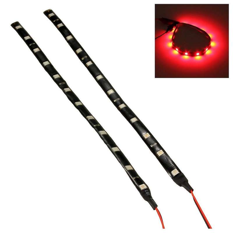 2* 5050 Smd 12 Led Flexible Strip Light 30cm Red
