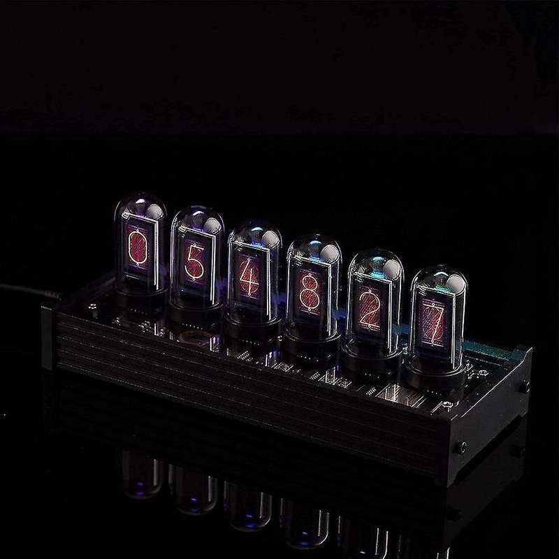 Ips Nixie Tube Digital Clock Electronic Calendar 6-digit Lcd Time