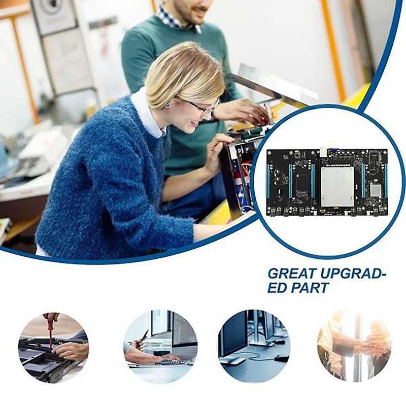 Motherboard with E5 2620 Cpu+virtual Display Adapter+power Cord