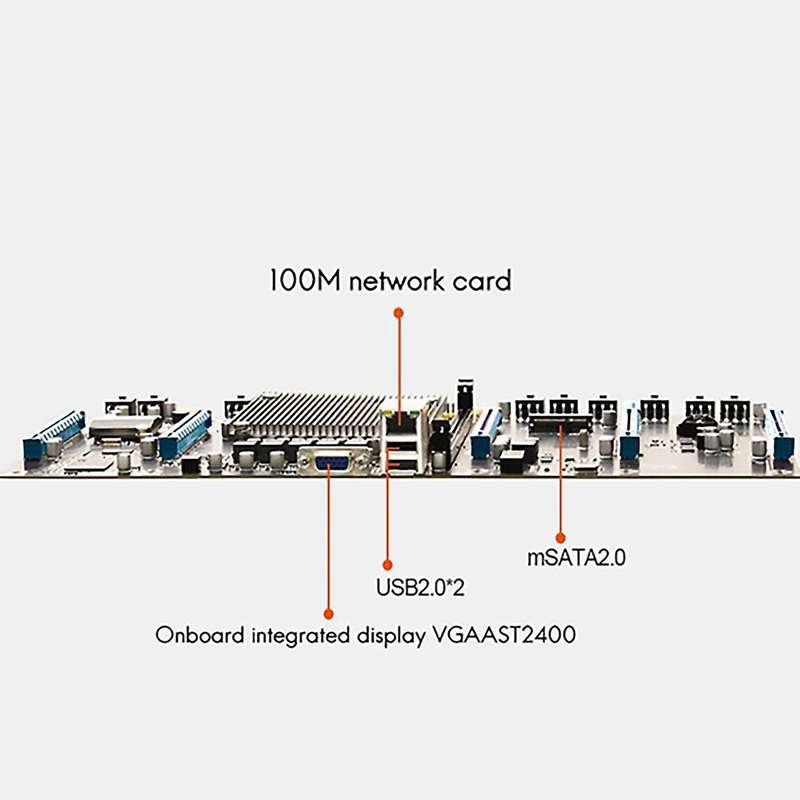 Motherboard with E5 2620 Cpu+virtual Display Adapter+power Cord